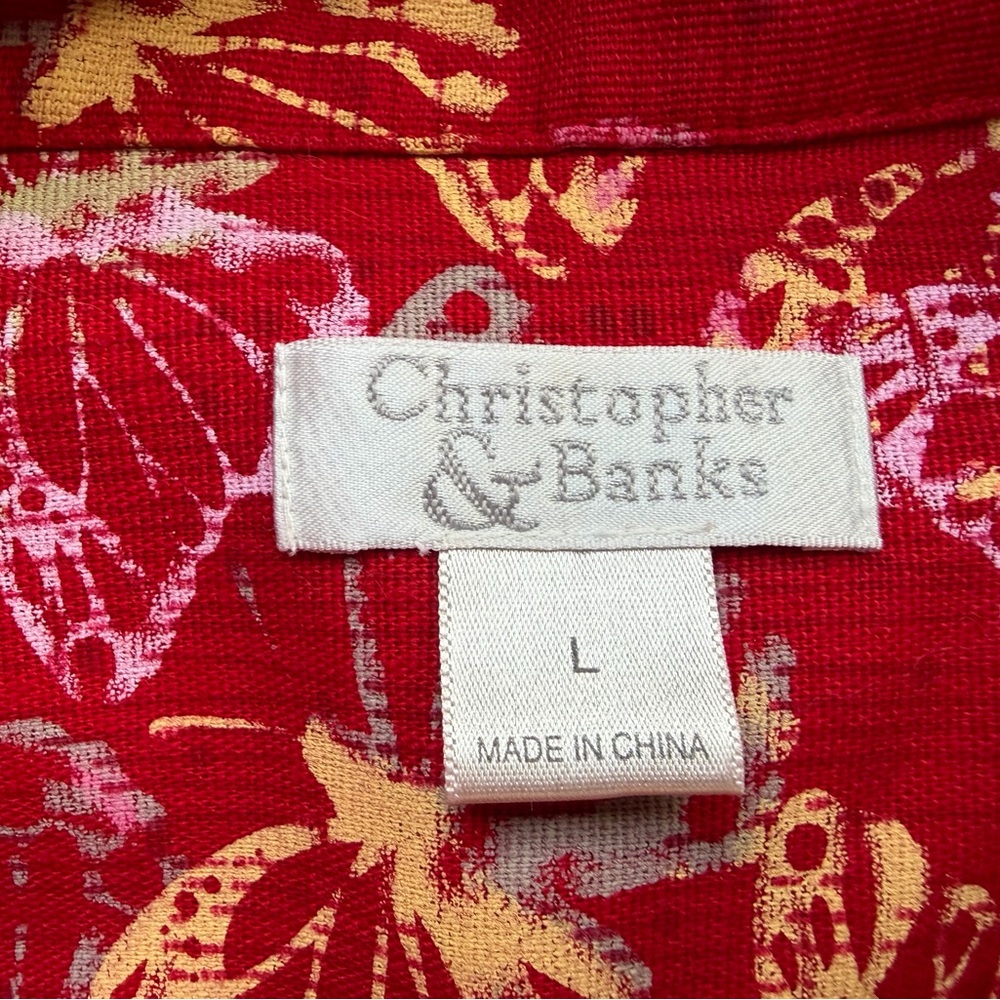 Christopher & Banks Red and Yellow Butterfly Jacket - Picture 5 of 6